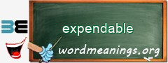 WordMeaning blackboard for expendable